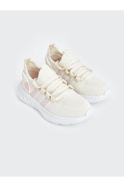 LC Waikiki Girls' Lace-Up Sneakers with Mesh Detail