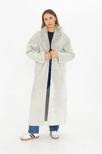 By Marki Marki 127 cm Reversible Astragan Fur Coat - Leather and Fur Surface, Special Fur Collar - 115822