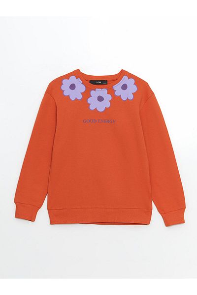 LC Waikiki Lcw Crew Neck Floral Girl's Sweatshirt