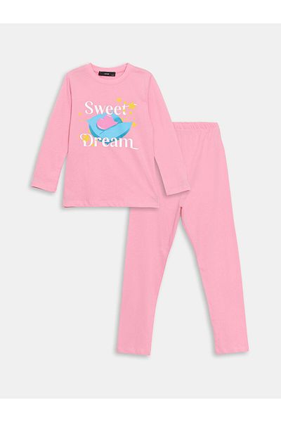 LC Waikiki Lcw Kids Crew Neck Girls Pajamas Set