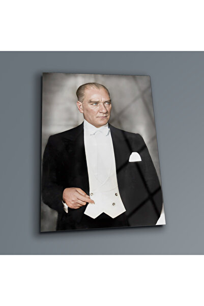 BV DEKOR Επιτραπέζια ζωγραφική σε γυαλί Ataturk, Επαγγελματική εκτύπωση σε σκ...