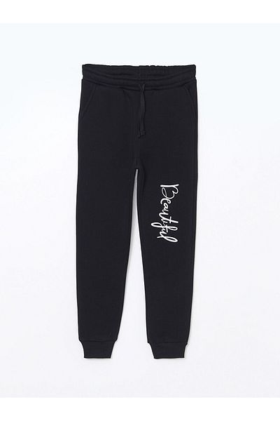 LC Waikiki Pantaloni de sport jogger pentru fete LCW Kids, cu talie elastică