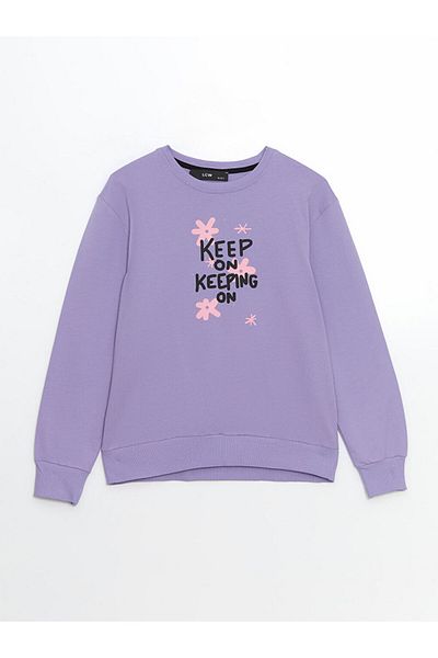 LC Waikiki Lcw Kids Crew Neck Printed Girls' Sweatshirt