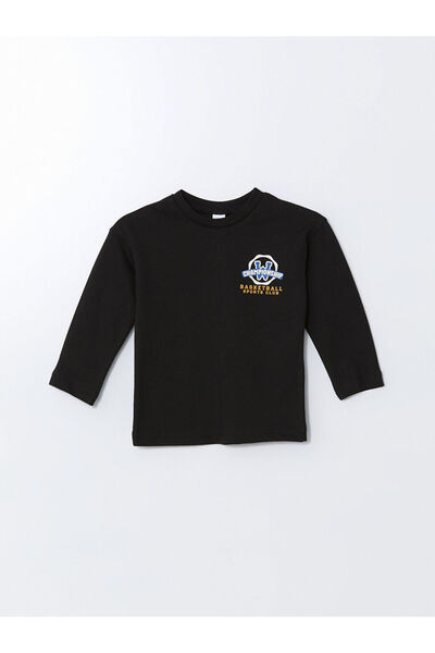 LC Waikiki Bedrucktes Jungen-T-Shirt mit Rundhalsausschnitt von LCW ECO