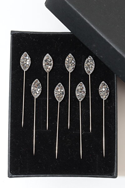 NUMETAL 8 bucăți de ace pentru eșarfe și șaluri din piatră gri migdale - ace ...