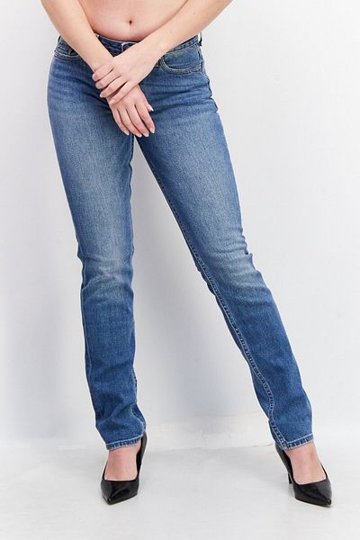 Esprit Women Straight Fit Mid Stretchable Denim Jeans, Blue