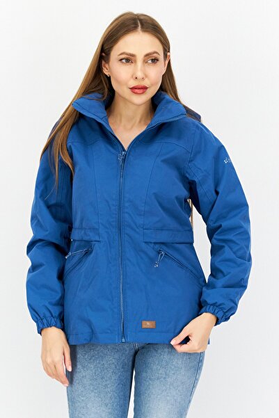 Trespass Women Plain Hooded Jacket, Blue