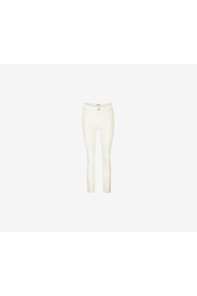 Tchibo Women Regular Fit Plain Stretchable Jeans, White