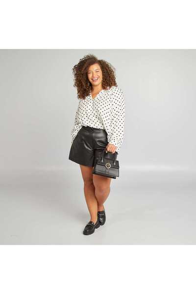 KIABI Flowing printed blouse WHITE