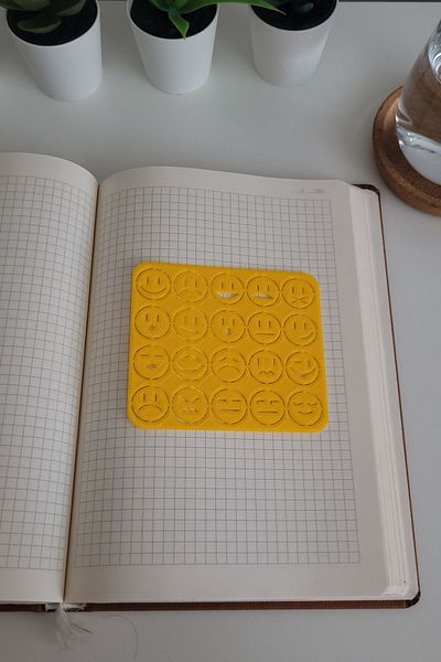 Karmelom Studio Template Ruler with Emoji Expressions