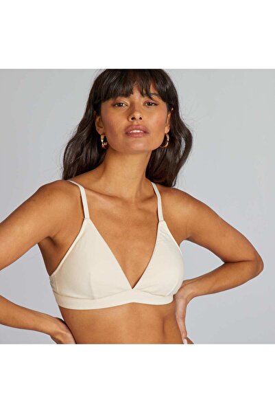 KIABI حمالة صدر مثلثة مع حشوة قابلة للإزالة - بيج