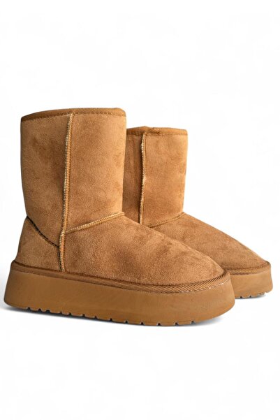 Melissa Boutique Kadın Taba İçi Kürklü Kalın Taban Midi Boy Kar Botu