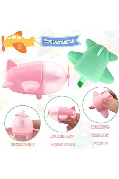 BC Set of 6 Airplane Highlighter Pens - Special Package