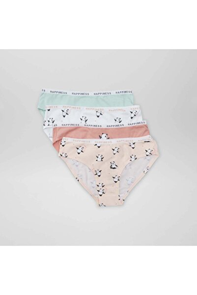KIABI Pack of 4 pairs of animal print briefs PINK
