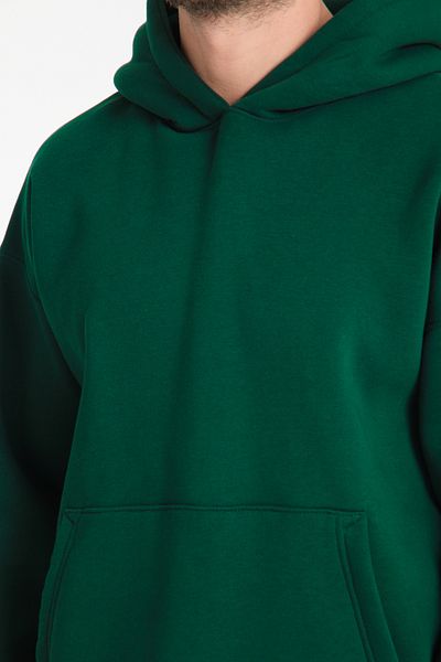 3 ROPE Πράσινο Oversize Unisex Fleece Hooded Βαμβακερό φούτερ