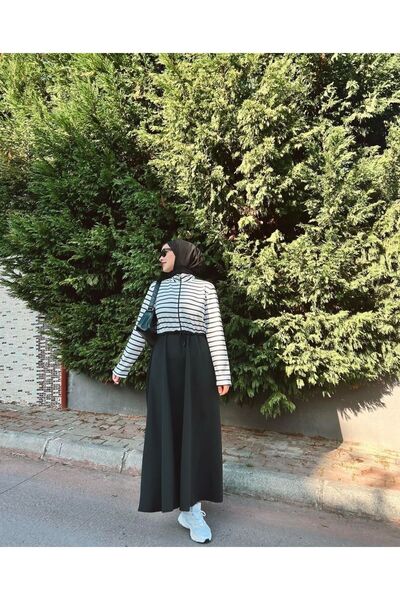Miraystyle Sweat Kumaş Bağcıklı Elbise