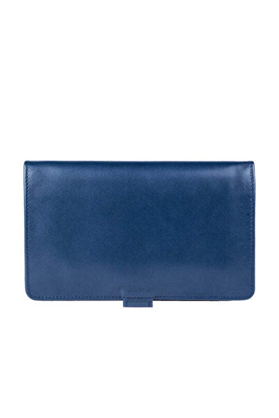 Hidesign Leather Travel Wallet - Midnight Blue