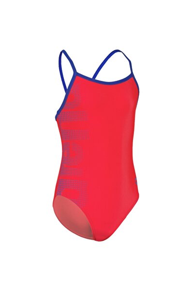 ARENA Logo Kız Çocuk Mayosu (Kırmızı)