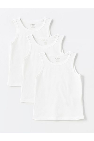 LC Waikiki Lcw Crew Neck Sleeveless Baby Boy Undershirt 3 Pack Fast Fashion