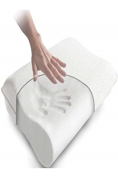CETEKS KUMAŞ Yüksek Boyun Destekli Visco Ortopedik Yastık 35x55x15x12