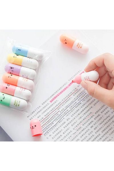 Happy Toys Tiny Capsule Look Colorful Phosphorescent 6-Coloured Pen