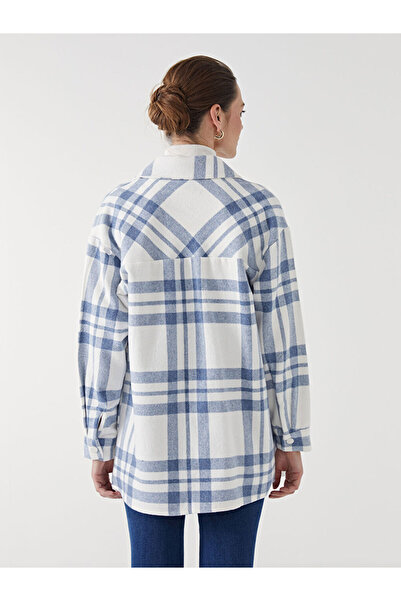 LC Waikiki Ekose Oversize Kadın Gömlek Tunik