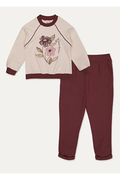 Moonstar Çiçek Nakışlı Eşofman Takımı