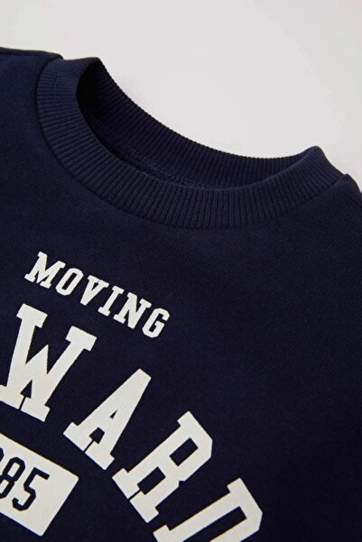 DeFacto D0720 Slogan Printed Sweatshir Tracksuit Set of 2