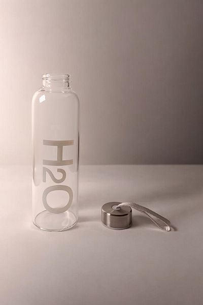 Panhera 500 ml White Glass Flask - with Metal Lid