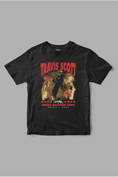 Gries تي شيرت ترافيس سكوت ريترو مطبوع