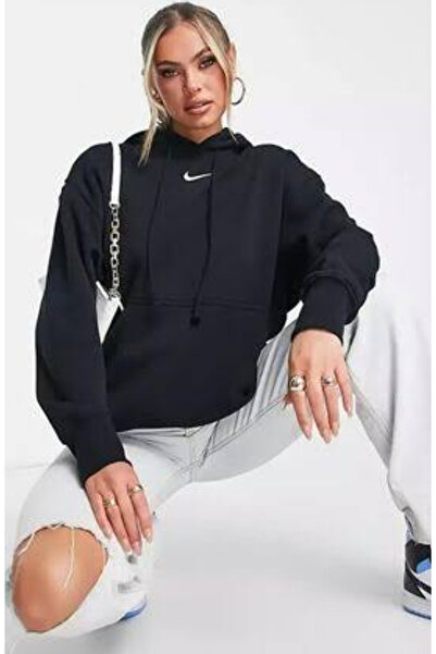 Nike Sportswear Phoenix Fleece Oversize Kesim Kadın Gri Sweatshrit