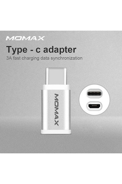 Momax Adapter Micro USB to Type-C - Silver