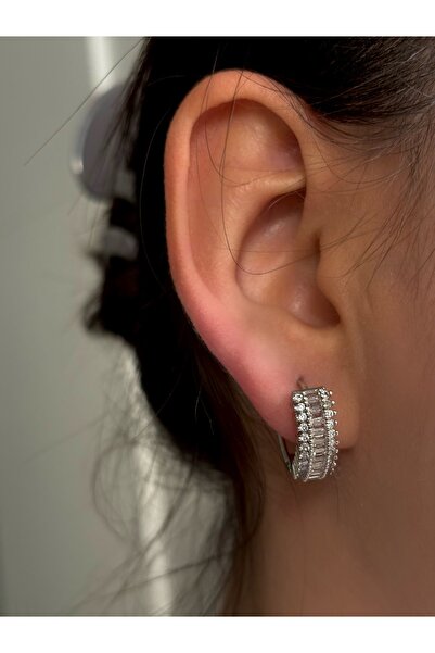 Ressia Kadın Mekik Model Çelik Küpe