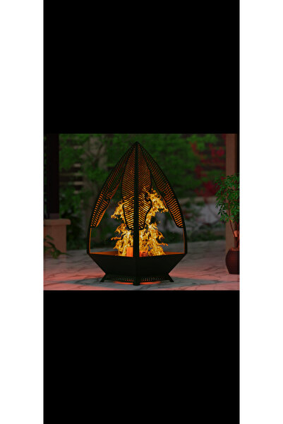 janiyeva Yaprak Model Ateş Çukuru Bahçe Şöminesi