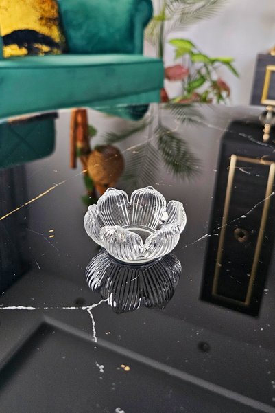 Gülümseten Avm 6 lı Lotus Çiçeği Kahve Yanı Sunumluk | Çizgili Origami Lokuml...