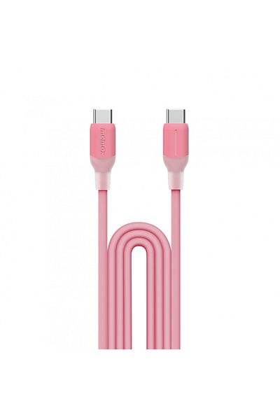 Momax كابل 1-Link Flow CC X USB-C إلى USB-C بطول 1.2 متر وقوة 60 وات - وردي