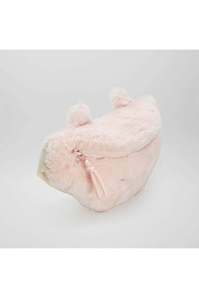 KIABI حقيبة خصر من الفرو الصناعي باللون الوردي