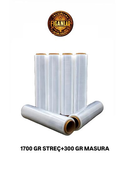 figanlar ambalaj 2kg Net Pallet Stretch Film - 6 Pieces Goods Wrapping Packaging Protection Stretch 1700+300