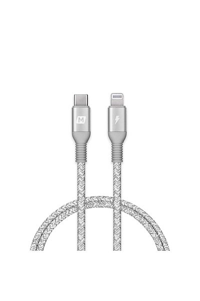 Momax Elite Cable Type-C to iPhone Nylon 1.2m - Silver