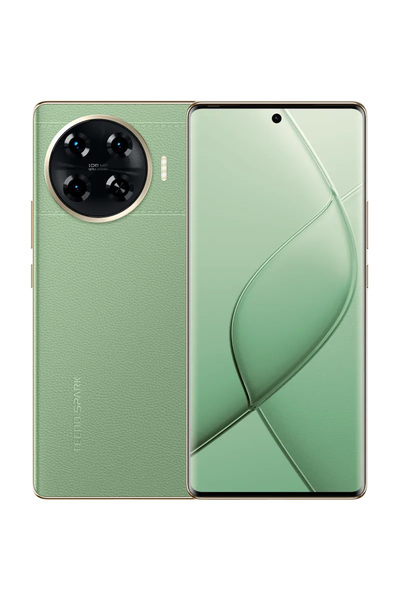 TECNO موبايل KJ7 Spark 20 Pro+ 8GB RAM، سعة تخزين 256GB، شبكة 4G، جلد سحري أخضر
