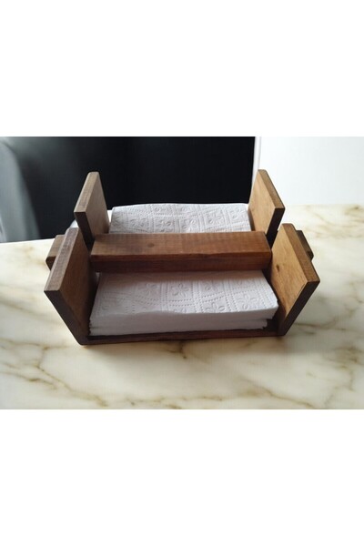 Makodesign Solid Wood Pine Wood Decorative Napkin Holder 19 cm X 15.5 cm