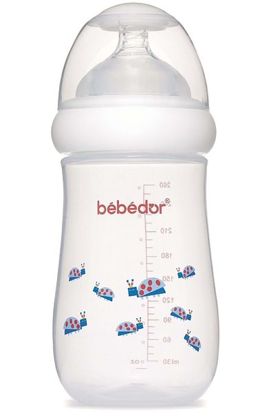 Bebedor Blue Patterned Wide Mouth Pp Baby Bottle 260ml - Code:98322