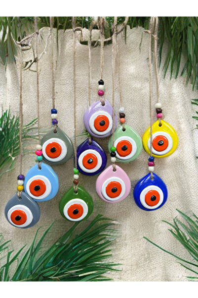 Lydia Home Nazar Boncuğu 10’lu Set Duvar Süsleri / Bahçe Balkon Dekorasyonu