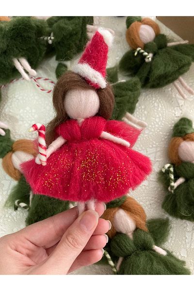 kecedenperi New Year's Felt Doll - Fairy and Ornament