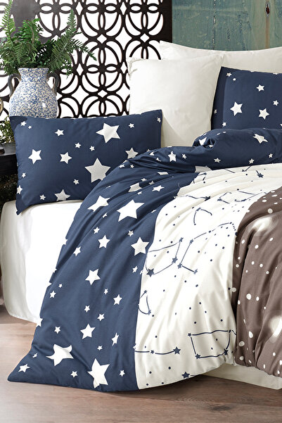 GÖRMEZ TEKSTİL Σετ Βαμβακερό Παπλωματοθήκη Tek Kişilik Gökyüzü με Ελαστικά Σε...