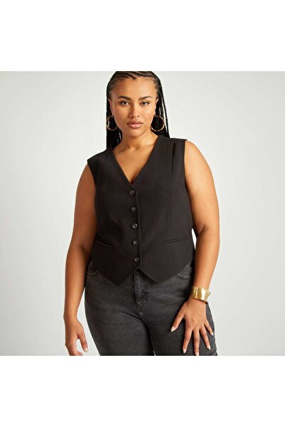 KIABI سترة نادل عادية باللون الأسود