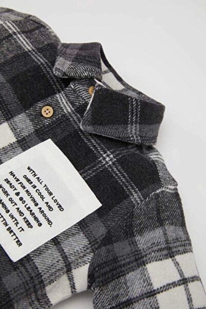 DeFacto D5416 Set of 2 Checked Lumberjack Long Sleeve Shirt Elastic Waist Pants