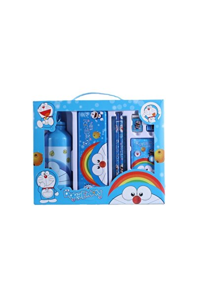 Bakmakistersen Doremon  Kawaii Lüx Kırtasiye Seti Suluk Kalemlik Defter Kalem Silgi Açacak Set