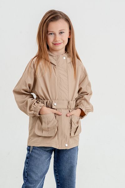 GİYİCEM Girl's Rubber Belt Raincoat 1652