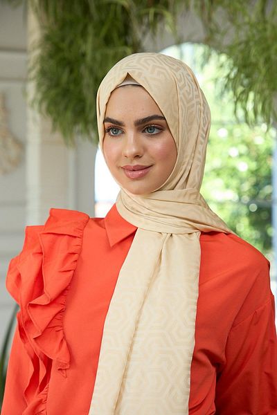 İpekhan 9013-18 Model Summer Sparkle Collection - Altuni mătăsos, jacquard și șal